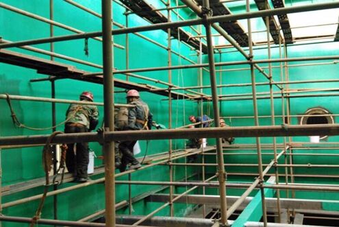 玻璃鋼防腐工程現場