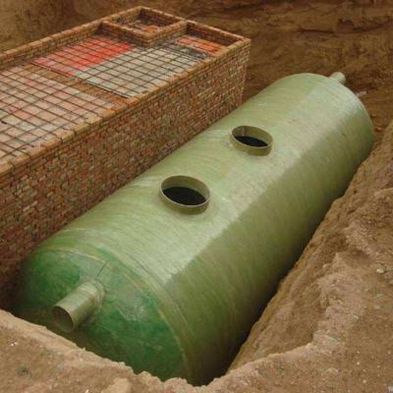 玻璃鋼化糞池施工地埋圖